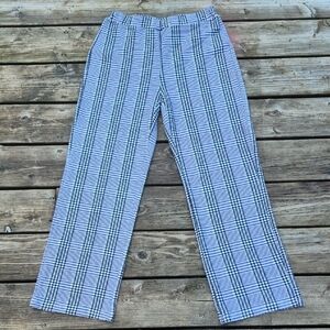 SHEIN Black and White Checkered Pants